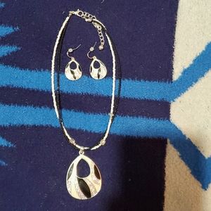 Earrings with necklace